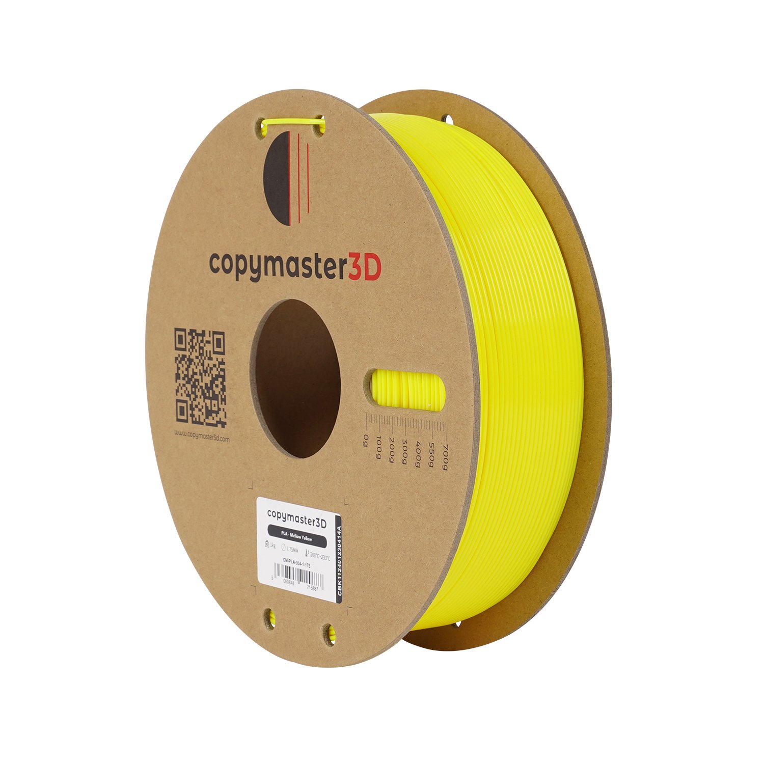 Copymaster3D PLA filament 1,75 mm 1 kg – nježno žuti - Image 2