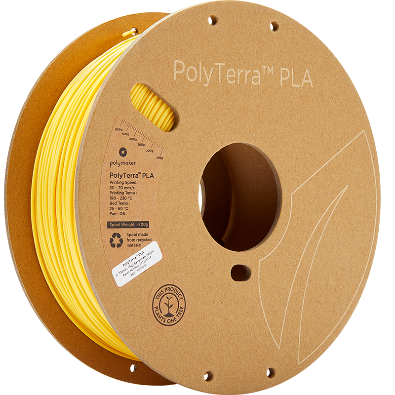 Polymaker PolyTerra PLA filament 1,75 mm 1 kg – savana žuti