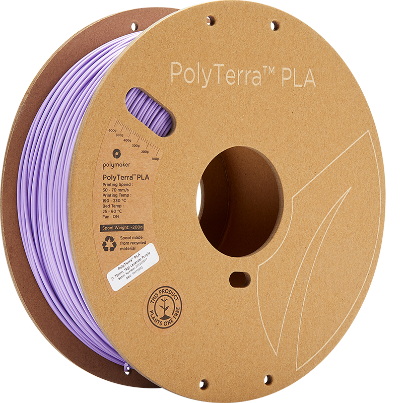 Polymaker PolyTerra PLA filament 1,75 mm 1 kg – lavanda ljubičasti