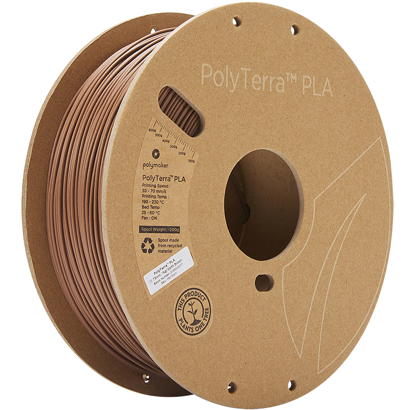 Polymaker PolyTerra PLA filament 1,75 mm 1 kg – zemljano smeđi